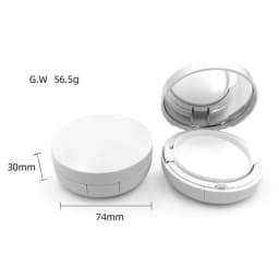 15g/0.5oz Empty Air Cushion Puff Box Portable Cosmetic Makeup Case Container with Powder Sponge Mirror for BB Cream Foundation
