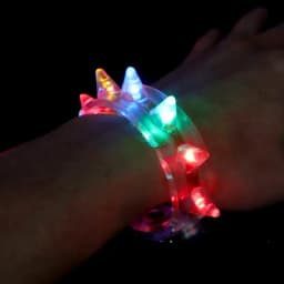 Multi-Color LED Light Up Spiky Bracelet for Boys Girls and Adults Glow Party Wristband for Festivals and Weddings