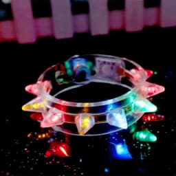 Multi-Color LED Light Up Spiky Bracelet for Boys Girls and Adults Glow Party Wristband for Festivals and Weddings