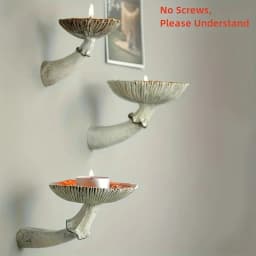 1pc Mushroom Storage Rack, Sundries Storage Decoration, Wall Hanging Mushroom Head Decoration, Wall Decor Home Decor, Room Decor