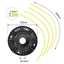 Steel Lawn Mower Head Free 4 Lines Replacement Gasoline/Lithium Grass Trimmer Head Removal Of Garden Weed Brushcutter Part