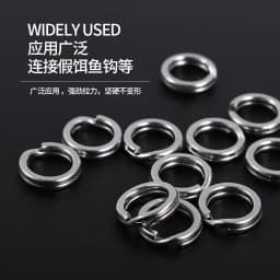 JIGGING PRO Split Rings Fishing 10/15Pcs Stainless Steel Lure Rings Fishing Connectors Snap Rings Fishing Accessories