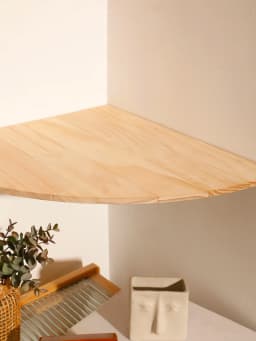 Scalloped Corner Shelves Floating Wall Shelf Storage Rack Wooden Wall Decor Bedroom Living Room Kitchen Home Decorations Ledge