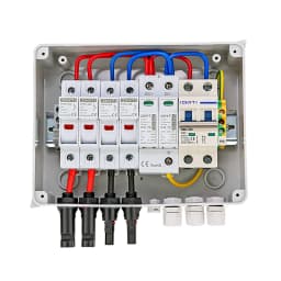 Solar Photovoltaic PV Combiner Box With Lightning Protection 2 Input 1 out DC 600V Fuse MCB SPD Waterproof Box IP65 Wholesale