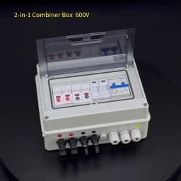 Solar Photovoltaic PV Combiner Box With Lightning Protection 2 Input 1 out DC 600V Fuse MCB SPD Waterproof Box IP65 Wholesale