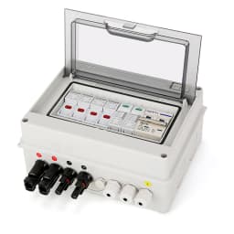 Solar Photovoltaic PV Combiner Box With Lightning Protection 2 Input 1 out DC 600V Fuse MCB SPD Waterproof Box IP65 Wholesale