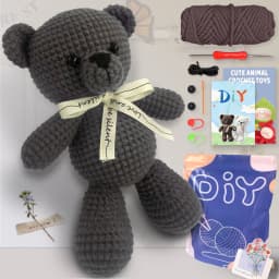 Animal Family Crochet Kit for BeginnersCrochet Starter Kits,DIY Crochet Kit For Beginners,Crocheting Knitting Kit Step-by-Step