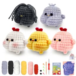 Animal Family Crochet Kit for BeginnersCrochet Starter Kits,DIY Crochet Kit For Beginners,Crocheting Knitting Kit Step-by-Step