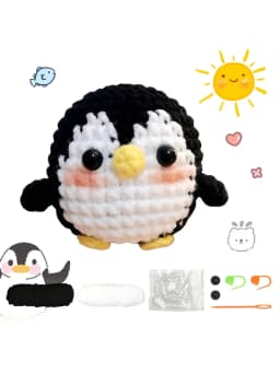Animal Family Crochet Kit for BeginnersCrochet Starter Kits,DIY Crochet Kit For Beginners,Crocheting Knitting Kit Step-by-Step