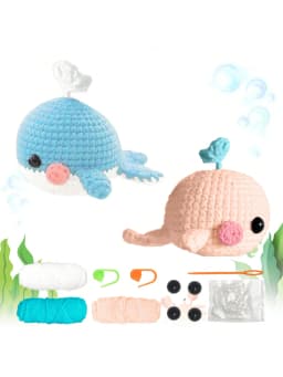 Animal Family Crochet Kit for BeginnersCrochet Starter Kits,DIY Crochet Kit For Beginners,Crocheting Knitting Kit Step-by-Step