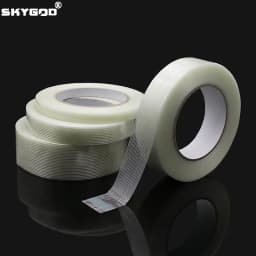 50M Grid Fiber Tape Toy Airplane Model Super Strong Mesh Single-Sided Tape Wear-Resistant Glass Fiber Strong Reinforced Tape
