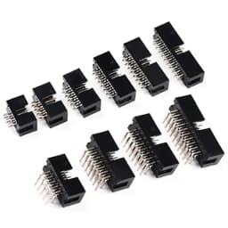 10pcs dip 6P 10P 20P 26P 34P 40P PIN 2.54MM pitch MALE SOCKET straight idc box headers PCB CONNECTOR DOUBLE ROW DC3 HEADER