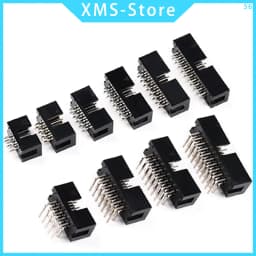 10pcs dip 6P 10P 20P 26P 34P 40P PIN 2.54MM pitch MALE SOCKET straight idc box headers PCB CONNECTOR DOUBLE ROW DC3 HEADER