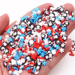 Christmas Polymer Clay Slices Sprinkles Snowflake Penguin Halloween Hot Clay DIY Supplies Nails Art Slime Phone For Gift Toys