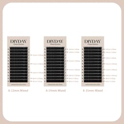 DIYDAY YY Shaped Eyelash Extension C D Curl Faux Mink Lashes Wholesale YY Shape False Eyelashes for Eye Makeup Beauty