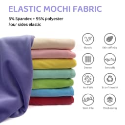 Color 121~160 Stretch Mochi Smooth Minky Fabric Hopen 95% Polyester 5% Spandex Stretch 4 Side Plush Fabric For Diy Sewing Toy