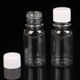 5PCS 60ML Small Plastic Bottles Ginger Shot Bottles With Caps Mini Juice Bottles Reusable Liquid Bottle Container Leak Proof