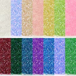 1230-6150pcs 2mm Silver-Color Core Transparent Glass Seed beads Loose beads Uniform Size French Embroidery Tassel Accessories