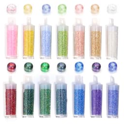 1230-6150pcs 2mm Silver-Color Core Transparent Glass Seed beads Loose beads Uniform Size French Embroidery Tassel Accessories