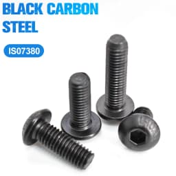 3-150pcs DIN7991 Black Steel 10.9 Hex Socket Countersunk ISO7380 G10.9 Round Allen Hexagon Socket Screw M2 M2.5 M3 M4 M5 M6 M8