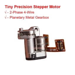 1PC Micro Precision Stepper Motor Planetary Metal Gearbox Gear Stepping Motor 2-Phase 4-Wire 1.6mm Flat Shaft
