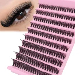 40D Thickness, Mixed Length 8-16mm, D Curl Natural & Anime Look, Reusable Individual Lash Clusters, Lightweight 3D Mink Effect.