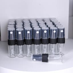 50pcs/batch 2ml Transparent Glass Perfume Sub-Bottle Sample Trial Pack Essential Oil Perfume Container Portable