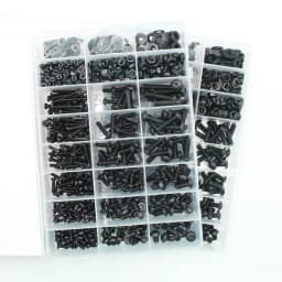 2510p Round Hex Cap Screw Kit M2 M2.5 M3 M4 M5 M6 10.9 Grade Black Socket Button Head Allen Drive Screws Bolt and Nut and Washer