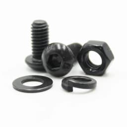 2510p Round Hex Cap Screw Kit M2 M2.5 M3 M4 M5 M6 10.9 Grade Black Socket Button Head Allen Drive Screws Bolt and Nut and Washer