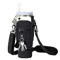 40oz Neoprene Water Bottle Carrier Bag for Stanley Quencher Cup Sleeve with Adjustable Shoulder Strap Water Bottle Holder Pouch