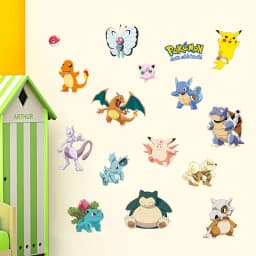 Cartoon Pokémon Pikachu Wall Sticker For Kids Room Living Room Bedroom Wall Decoration Kids Gifts Door Sticker Cute Posters