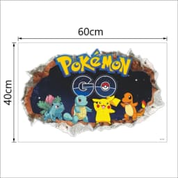 Cartoon Pokémon Pikachu Wall Sticker For Kids Room Living Room Bedroom Wall Decoration Kids Gifts Door Sticker Cute Posters