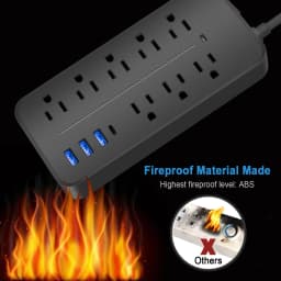 Power Strip US Plug AC Outlets Multitap Electrical Socket Extension Cord With USB C Ports Fast Charging Network Filter Adapter