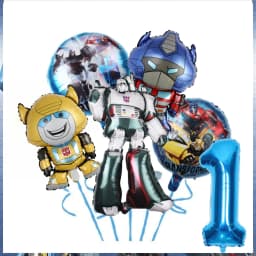 Transformation Birthday Party Decoration Plates Tablecloth Shape Shifting Robot Balloon Backdrop Baby Shower Kids Party Supplies