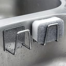2PCS Stainless Steel Sink Sponge Holder Self Adhesive Drain Drying Rack Wall Hooks Accessories Storage Organizer