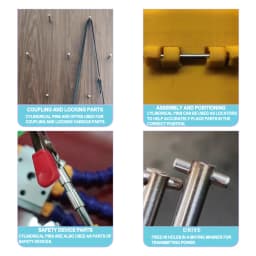 GB119 Cylindrical Locating Dowel Pin M1 M1.5 M2 M2.5 M3 M4 M5 M6 M8 M10 304 Stainless Steel Fixed Shaft Pins Round Solid Rod