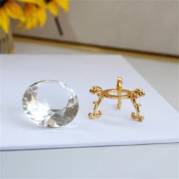 Crystal Ball Metal Base Figurine Display Stand Handicraft Sphere Stone Support Diamond Holder Desktop Ornament Photography Props