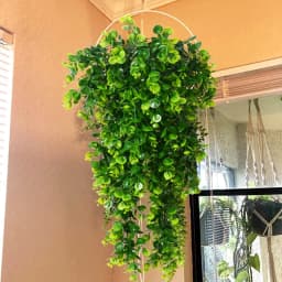 Artificial Hanging Plants Faux Eucalyptus Leaf Greenery Vine Outdoor UV Resistant Plastic Plants for DIY Home Wedding Decoration