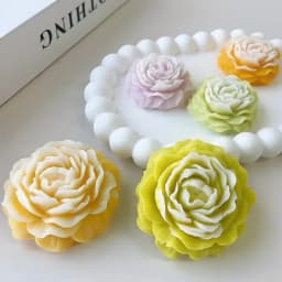 3D Peony Candle Silicone Mold DIY Relief Flower Soap Resin Plaster Mould Home Decor Chocolate Cake Ice Baking Making Tool Gifts