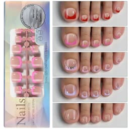 120Pcs/Boxed French Toe False Nail Press on Acrylic Nails Removable UltraThin Traceless Fake Nail Patches Reusable False Nail