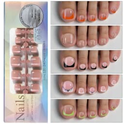 120Pcs/Boxed French Toe False Nail Press on Acrylic Nails Removable UltraThin Traceless Fake Nail Patches Reusable False Nail