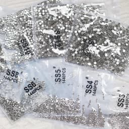 1440Pcs/bag AB/Clear Round Mini Nail Diamond SS3-SS16(1.3-4mm) FlatBack Non-Hotfix Nail Crystal Crystal Clear AB Manicure Glass