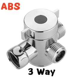 Brass 3-way G1/2 Shower Diverter Valve Water Separator Shower Tee Adapter Adjustable Faucet Switcher Bathroom Replacement Part