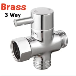 Brass 3-way G1/2 Shower Diverter Valve Water Separator Shower Tee Adapter Adjustable Faucet Switcher Bathroom Replacement Part