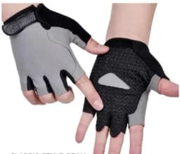 Anti Slip Shock Breathable Half Finger Gloves Breathable Cycling Gloves Fitness Gym Bodybuilding Crossfit Exercise Sports Gloves
