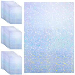 Holographic Glitter Laser Self Adhesive Waterproof Vinyl Stickers A4 Size Overlay Photos Windows Laptops Decorations 10pcs Sets