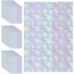 Holographic Glitter Laser Self Adhesive Waterproof Vinyl Stickers A4 Size Overlay Photos Windows Laptops Decorations 10pcs Sets