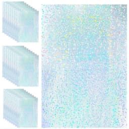 Holographic Glitter Laser Self Adhesive Waterproof Vinyl Stickers A4 Size Overlay Photos Windows Laptops Decorations 10pcs Sets