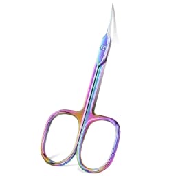 1Pcs Nail Cuticle Scissors Eyebrows/Eyelashes Mustache Multi-Purpose Cuticle Extra Fine Curved- Professional Manicure Scissors