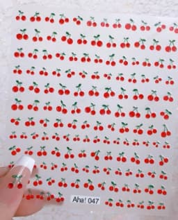 1pcs 5D Kawaii Jelly Strawberry Nail Art Stickers Fashion Cartoon Fruit Nail Transfer Slider Decals DIY Decorations Accessories